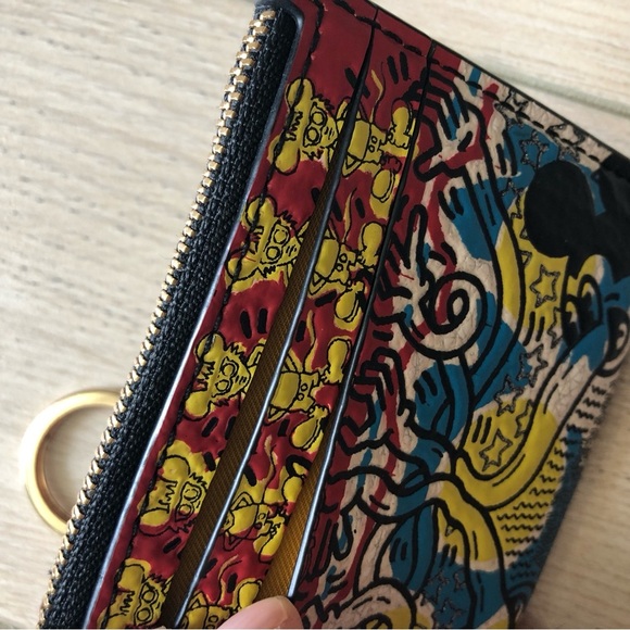 Coach Disney Mickey Mouse x Keith Haring Mini Skinny Id Case - Picture 6 of 7